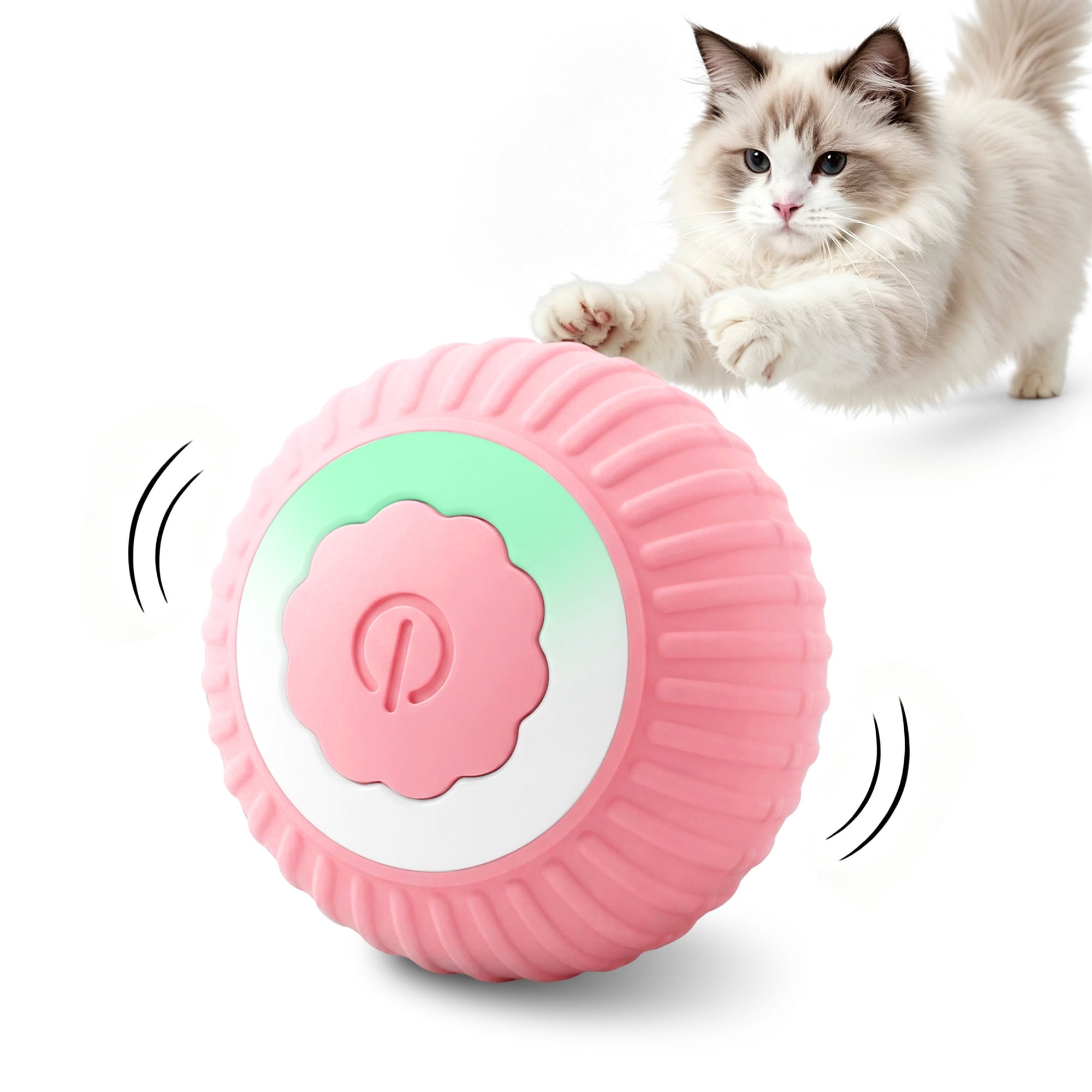 Jouet interactif balle LED automatique pour chat - jouet lumineux rechargeable